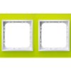 IMPRESJA PRESTIGE Ramka 2 podwójna szklana 4 mm limonka szkło + ramka biała R-2YGC/60/00 OSPEL