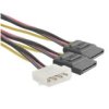 Qoltec Kabel Adapter Power Molex 2Xsata 0.2M