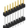Pin header, 8 pole, pitch 2.54 mm, straight, black, 10056608