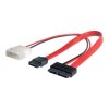 Adapter z kablem Akyga AK-CA-45 Slimline SATA (f) / data SATA (f) / Molex (m) 2x 20cm