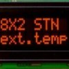 Wyświetlacz LCD alfanumeryczny 2x8, podświetlenie bursztynowe (amber), cyrylica, LCD-AC-0802E-DIA A/KK-E6 C PBF