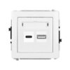 Deco Mechanizm Ładowarki Usb Podwójnej Usb C + Usb A, 20W Max., Biały Dcusb-8