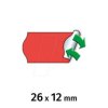 9506164 Price labels, 26x12 mm, removable, red, 6000 pieces
