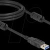 81113 USB 3.0 cable, A plug to B plug, 90° down, 2 m