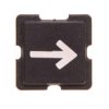 Wkładka przycisku 16mm płaska czarna z symbolem KIERUNKI RUCHU kwadrat 32TQ18 088125