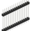 Pin header, 15 pole, pitch 2.54 mm, straight, black, SL523715Z