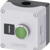 Przycisk w obudowie, IP69, IP66, IP67, Siemens SPST SIRIUS ACT 3SU18 Metal, 85 mm Zielony x 75mm I x 89.4 mm