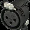 XLR panel socket, 3 pole, gold-plated, metal, NC3FAH1