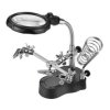 Helping Hands + Magnifying Glass + LED Lamp + Solder Iron Holder Set