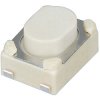 Short-stroke pushbutton, 1 Form A (N/O), 50 mA/12 VDC, unlit , actuator (white), 250 g, SMD, 3-161-118