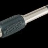 6.3 mono jack plug to RCA socket.