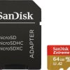 SanDisk Extreme™ microSDXC 64 GB Class 10, UHS-I, UHS-Class 3, v30 Video Speed Class standard wydajności A2