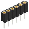 Socket header, 6 pole, pitch 2 mm, straight, BLY 1 6