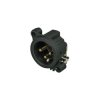 Neutrik NC3MAAH Chassis XLR Connector 3-Pole Right Angle Black UL94 HB