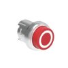 Metalowy przycisk fi22mm wystający samoczynny powrót z symbolem 0 Czerwony LPSB2104