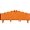 Złączka potencjałowa 4-piętrowa z zatrzaskami pomarańczowa 727-225/023-000 /50szt./