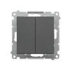 SIMON 55 Wyłącznik pojedynczy + przycisk zwierny zaciski gwintowe grafitowy mat TW1P1A.01/116 KONTAKT SIMON