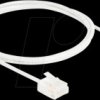 80774 RJ45 Network Cable Cat.6 UTP Ultra Slim 1 m white with short plu