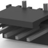 Pin header, 5 pole, pitch 2.54 mm, straight, black, 3-647166-5