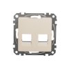 SEDNA DESIGN & ELEMENTS Płytka czołowa 2xRJ45 do 5e-6UTP Tyco beż SDD112442C SCHNEIDER ELECTRIC