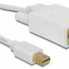 Delock Mini DisplayPort / VGA kabel Złącze Mini DisplayPort, Wtyczka VGA 15pin 3 m biały 82922 styki pozłacane Kabel Dis