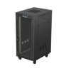 Szafa instalacyjna rack stojąca 19 24u 600x800 czarna drzwi szklane lcd lanberg (flat pack) v2 FF01-6824-12BL