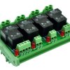 CZH-Labs DIN Rail Mount 12V Passive 4 SPST-NO 30Amp Power Relay Module.