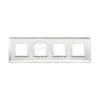Ramka ozdobna Eikon Evo, 2+2+2+2M, Silver Ice, 21669.72