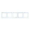 Berker Q.1 Ramka 5-krotna pozioma z polem opisowym śnieżnobiały aksamit Q.1 10256019