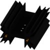 Extruded heatsink, (L x W x H) 50.8 x 42 x 25 mm, 5.3 K/W, black anodized, SK 129 50,8 STS