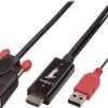 Kabel HDMI LINDY LINDY Kabel HDMI an VGA aktiv 3m 41457, HDMI-A do VGA, 3.00 m