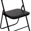 Krzesło składane Perel FP168B, czarny