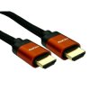 TruConnect 16-1751 0.5m 8K HDMI 28AWG Copper/Orange Hood Black Braid Cable