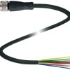 Pepperl+Fuchs 239998-100004 Złącze konfekcjonowane czujnika/aktuatora V19-G-BK0,3M-PVC-U, piny: 8, 0.3 m, 1 szt.