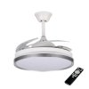 Plafoniera LED z wentylatorem PLAVE INB49 CCT W/SR max 36W 3000K/4000K/6500K 1700(WW)/2100(NW)/1800(CW)pilot biały/srebrny 46372