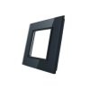 Livolo POJEDYNCZA CZARNA RAMKA SZKLANA 80mm GPF-1-62