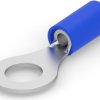 Insulated ring cable lug, 1.25-2.0 mm², AWG 16 to 14, 6.35 mm, M6, blue, 8-320563-1