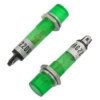 Kontrolka 230V AC 12mm zielona neonówka, otw. montaż 10mm