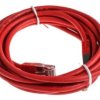 Kabel kategorii 6, Czerwony, Wtyk RJ45/męski RJ45dł.: 3m, mat. koszulki: PVC