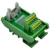 CZH-LABS DIN Rail Mount IDC-10 Male Header Connector Breakout Board Interface Module, IDC Pitch 0.1", Terminal Block Pitch