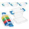 5x Pojemnik Plastikowy 53x64x45mm z Pokrywą Klipsem Organizer na Drobiazgi