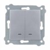 Łącznik podwójny z podświetleniem Srebrny 203/10E EXEN