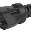 Device connection cable, Switzerland, plug type J, straight on C13 socket, straight, H05VV-F3G1.0 mm², black, 4 m, 6051.2185