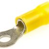 Zacisk oczkowy rozmiar przewodu 6.6mm² Ø , M4 izolowany średnica wew 4.34mm Żółty TE Connectivity
