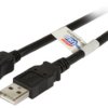 USB 2.0 adapter cable, USB plug type A to mini USB plug type B, 3 m, black, K5251SW.3