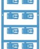PA cable maker, inscribable, (W x H) 30 x 12.5 mm, max. bundle Ø 7 mm, blue, 1025250000