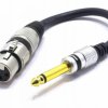 ADAPTER XLR ŻEŃSKI WTYK JACK 6.3 MONO VITALCO PRZEJŚCIÓWKA XLR JACK 6,3