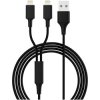 Smrter SMRTER_HYDRA_DUO_L_BK USB Cable Assemblies Black Long Length USB Cable