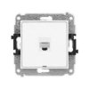 MINI Mechanizm gniazda komputerowego pojedynczego 1xRJ45, kat. 6, 8-stykowy, bez pola opisowego biały mat 25MGKBO-3 KARLIK