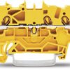 3-wire feed-through terminal, spring-clamp connection, 0.25-2.5 mm², 1 pole, 18 A, 8 kV, yellow, 2001-1306